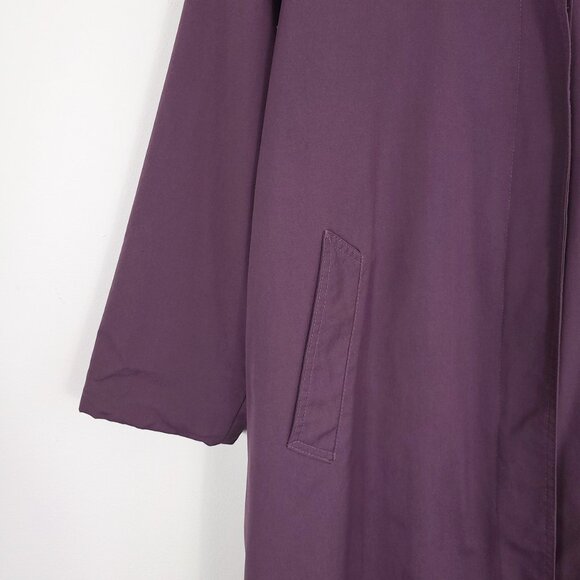 Vintage Purple Classic Trench Coat - Picture 4 of 9